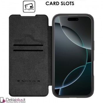 Nillkin Qin Prop odinis atverčiamas dėklas - juodas (Apple Iphone 16 Pro Max) Nillkin Qin Prop odinis atverčiamas dėklas - juodas (Apple Iphone 16 Pro Max)